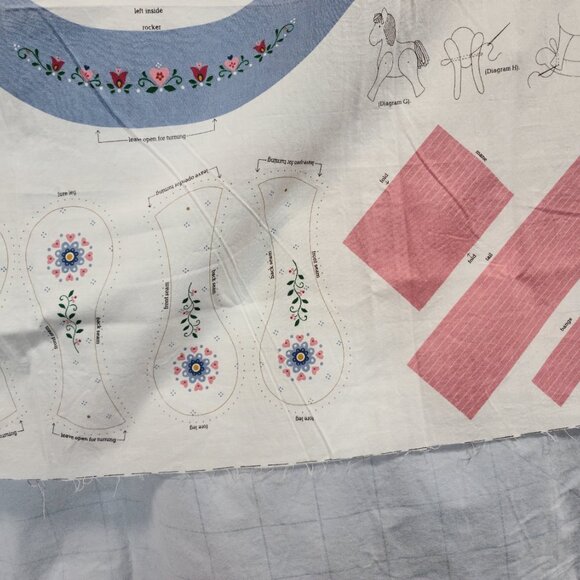 VIP Cranston Keepsake Prancing Rocking Horse Cut&Sew /Stuff /Craft Fabric Panel - Picture 7 of 8